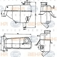 8MA 376 755-171 HELLA Компенсационный бак, охлаждающая жидкость