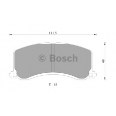 0 986 AB2 318 BOSCH Комплект тормозных колодок, дисковый тормоз