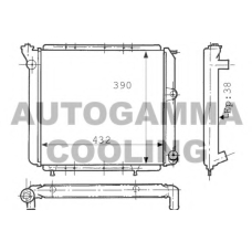 100832 AUTOGAMMA Радиатор, охлаждение двигателя
