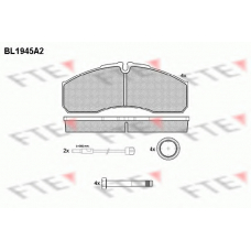 BL1945A2 FTE Комплект тормозных колодок, дисковый тормоз
