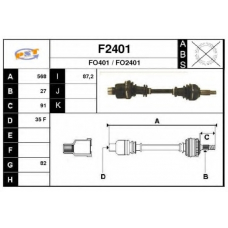 F2401 SNRA Приводной вал