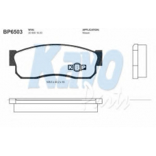 BP-6503 KAVO PARTS Комплект тормозных колодок, дисковый тормоз