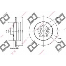 BD2077 DJ PARTS Тормозной диск