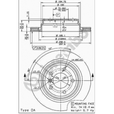 09.6841.14 BREMBO Тормозной диск