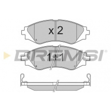 BP3234 BREMSI Комплект тормозных колодок, дисковый тормоз