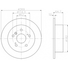 8DD 355 105-091 HELLA Тормозной диск