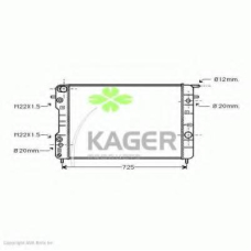 31-2787 KAGER Радиатор, охлаждение двигателя