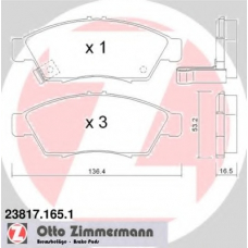 23817.165.1 ZIMMERMANN Комплект тормозных колодок, дисковый тормоз