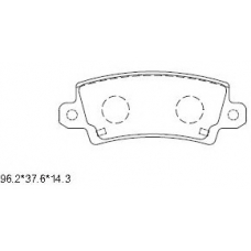 KD2777 ASIMCO Комплект тормозных колодок, дисковый тормоз