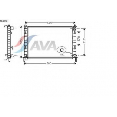 FDA2324 AVA Радиатор, охлаждение двигателя