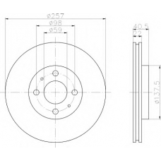 8DD 355 103-971 HELLA Тормозной диск