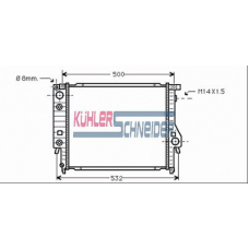 1408101 KUHLER SCHNEIDER Радиатор, охлаждение двигател