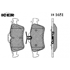 181651 ICER Комплект тормозных колодок, дисковый тормоз