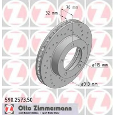 590.2573.50 ZIMMERMANN Тормозной диск