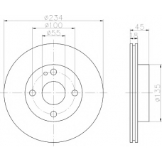 8DD 355 103-171 HELLA PAGID Тормозной диск