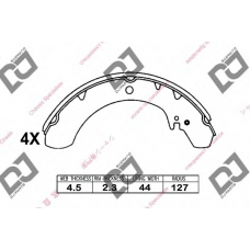 BS1068 DJ PARTS Комплект тормозных колодок