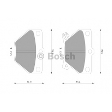 0 986 AB9 153 BOSCH Комплект тормозных колодок, дисковый тормоз