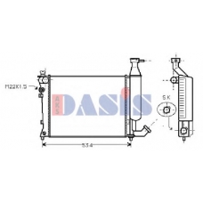 060840N AKS DASIS Радиатор, охлаждение двигателя