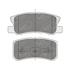 SP 343 PR SCT Комплект тормозных колодок, дисковый тормоз