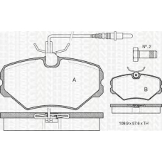 8110 28011 TRIDON Brake pads - front