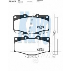 BP-9025 KAVO PARTS Комплект тормозных колодок, дисковый тормоз