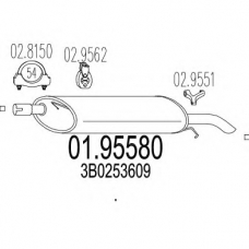 01.95580 MTS Глушитель выхлопных газов конечный