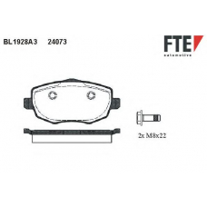 BL1928A3 FTE Комплект тормозных колодок, дисковый тормоз