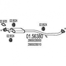 01.56380 MTS Средний глушитель выхлопных газов