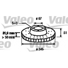 186811 VALEO Тормозной диск