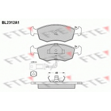 BL2312A1 FTE Комплект тормозных колодок, дисковый тормоз