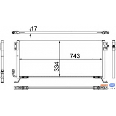 8FC 351 024-111 HELLA Конденсатор, кондиционер