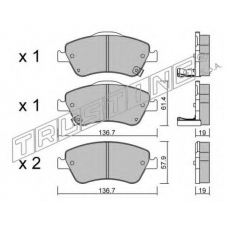 810.0 TRUSTING Комплект тормозных колодок, дисковый тормоз