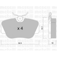 22-0041-0 METELLI Комплект тормозных колодок, дисковый тормоз