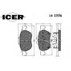 181556 ICER Комплект тормозных колодок, дисковый тормоз