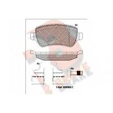 RB1622-204 R BRAKE Комплект тормозных колодок, дисковый тормоз