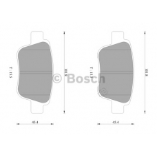 0 986 AB1 133 BOSCH Комплект тормозных колодок, дисковый тормоз