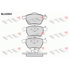 BL2426A1 FTE Комплект тормозных колодок, дисковый тормоз