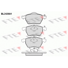 BL2426A1 FTE Комплект тормозных колодок, дисковый тормоз