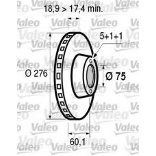 186559 VALEO Тормозной диск