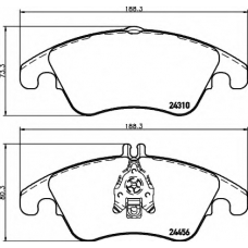 8DB 355 012-621 HELLA Комплект тормозных колодок, дисковый тормоз