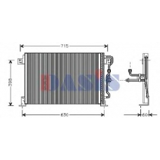 522630N AKS DASIS Конденсатор, кондиционер