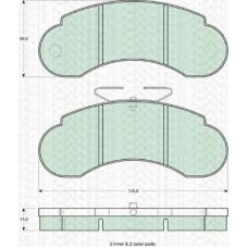 8110 23964 TRIDON Brake pads - front