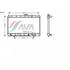 MT2128 AVA Радиатор, охлаждение двигателя