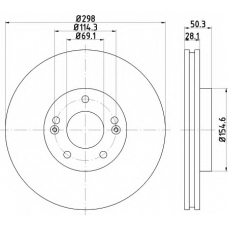 MDC2502 MINTEX Тормозной диск