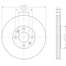 8DD 355 105-051 HELLA Тормозной диск