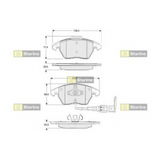 BD S833P STARLINE Комплект тормозных колодок, дисковый тормоз