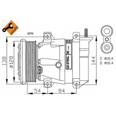 32484 NRF Компрессор, кондиционер