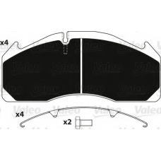 882221 VALEO Комплект тормозных колодок, дисковый тормоз