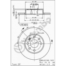 08.8638.10 BREMBO Тормозной диск