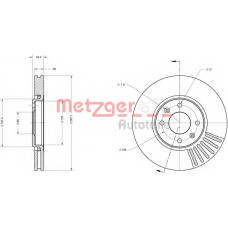 6110562 METZGER Тормозной диск